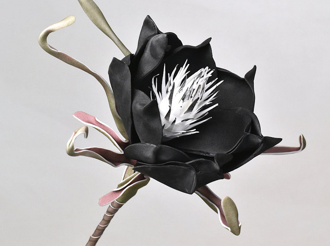 Blume Schaumstoff Schwarz, D 20cm