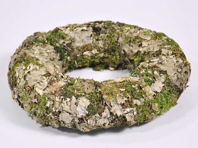 Wreath Stone Moss Grey 30cm