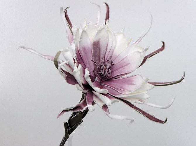 Foam Flower 80cm White-Lilac