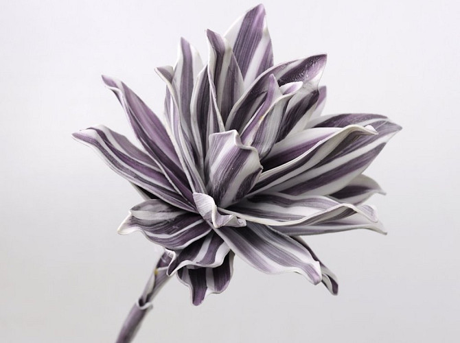 Foam flower 80cm white/purple
