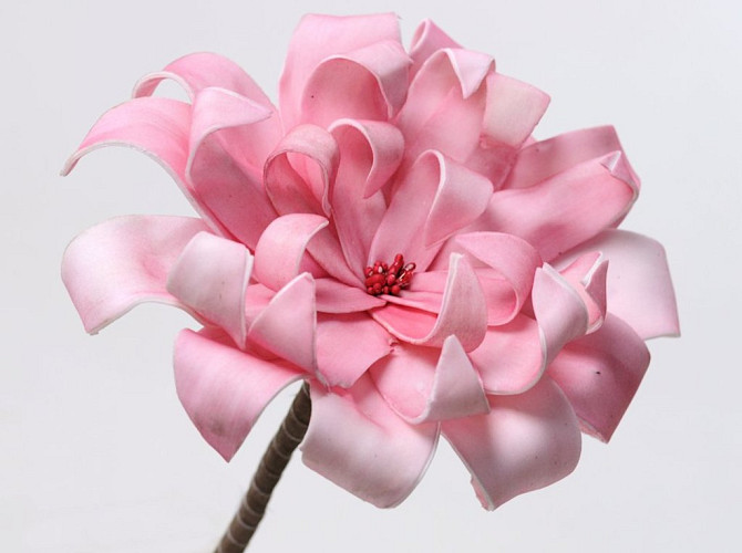 Fleur en mousse 24cm rose