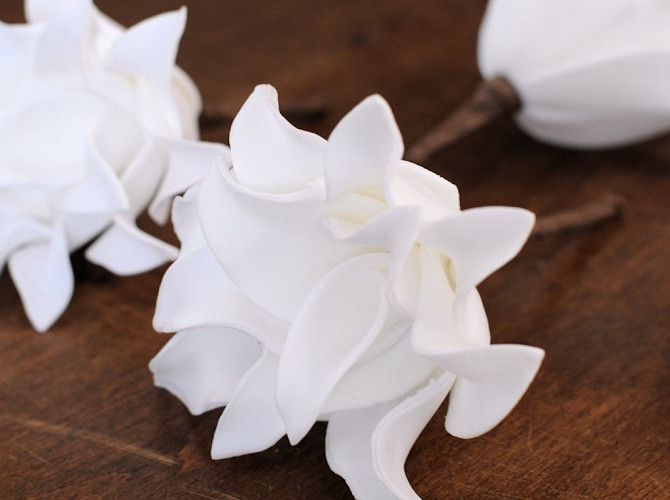 Foam flower 14cm white