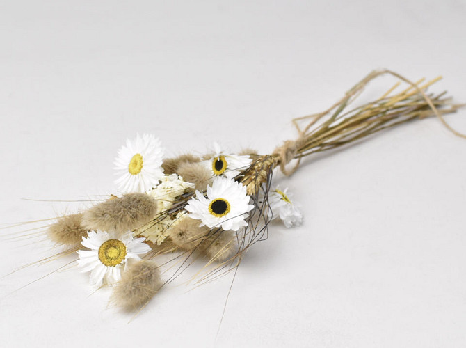 Bouquet de Fleurs Séchées Blanc/Naturel XL