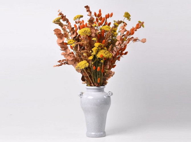 Bouquet de Fleurs Séchées Orange/Jaune XL