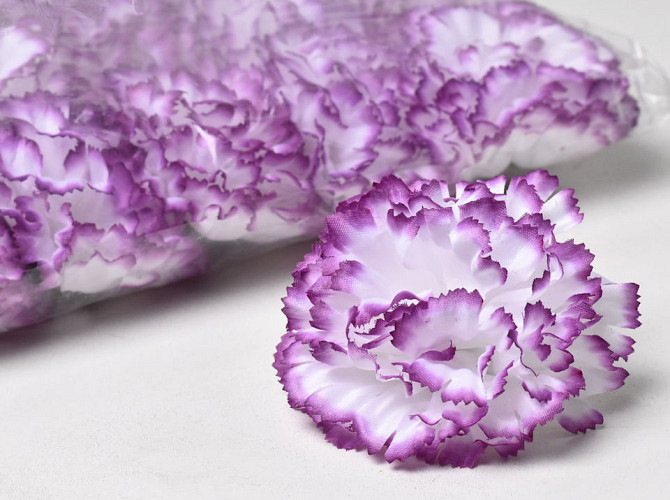 Carnation D9cm White/Purple