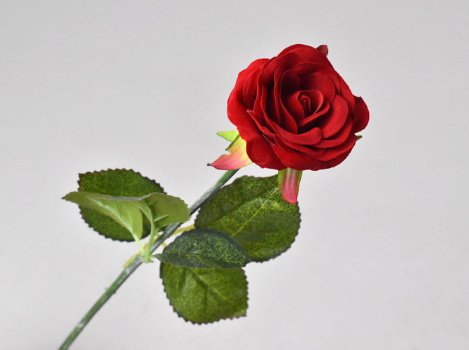 Artificial Rose Velvet Red D6cm L42cm