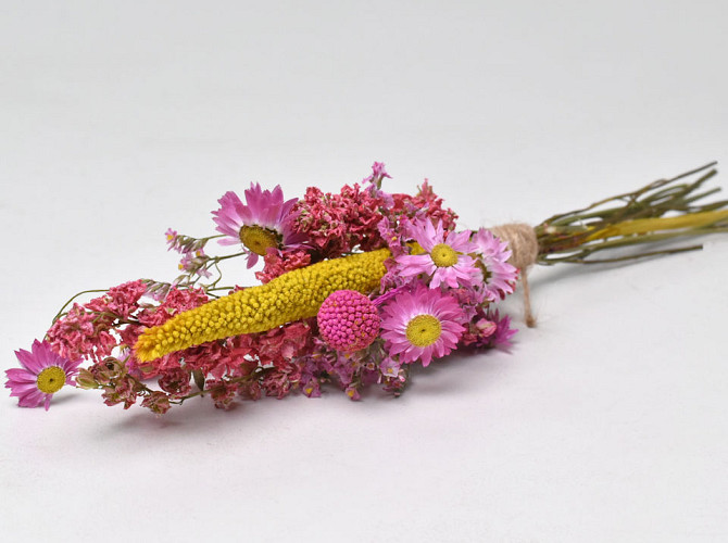 DIY Dried Flower Bouquet XL Pink/Yellow