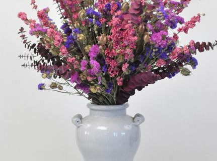 DIY Trockenblumenstrauß Violett/Rosa XL
