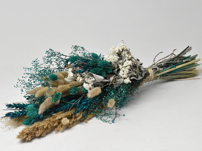 Flat Bouquet 60cm Teal