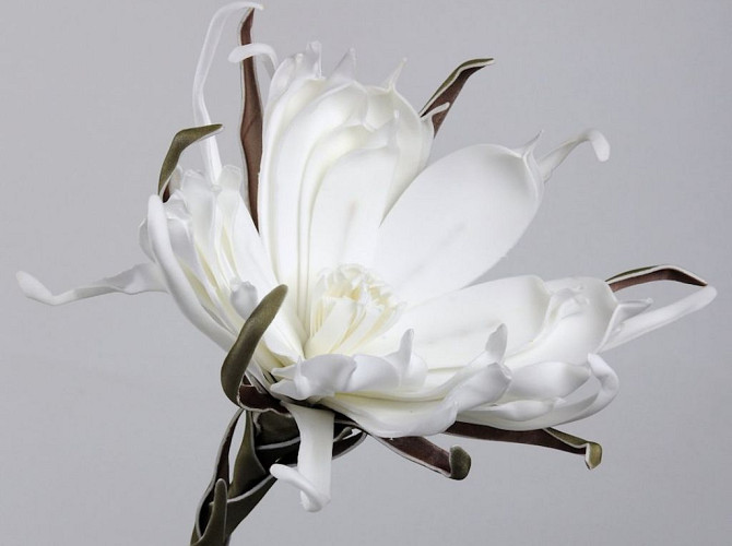 Fleur en mousse 80cm Blanc