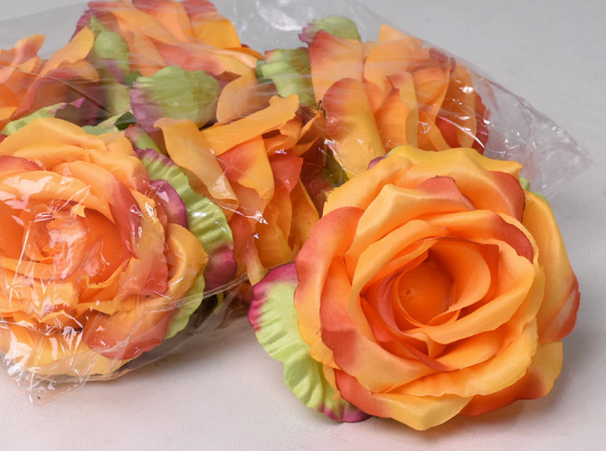 Rose Satin D11cm Autumn Orange