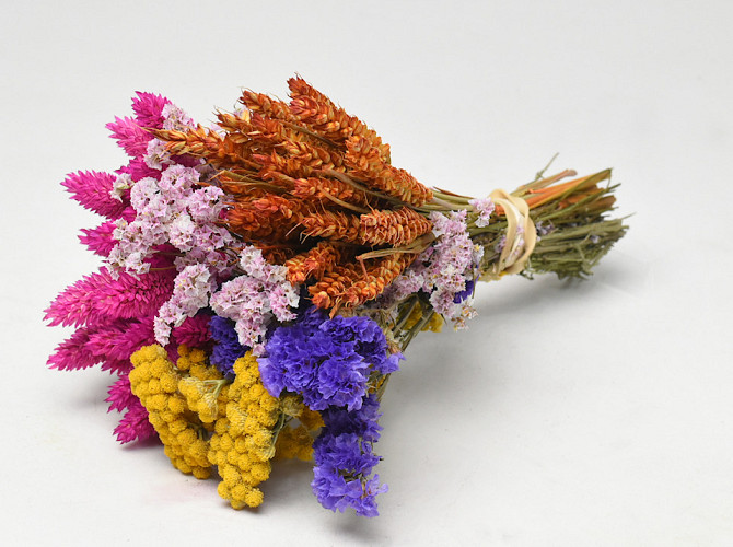 Bouquet de Fleurs Séchées Coloré 25cm