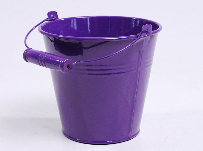 Zinc bucket H12cm Purple