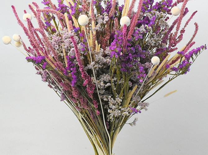 DIY Dried Flower Bouquet Pink/White XL
