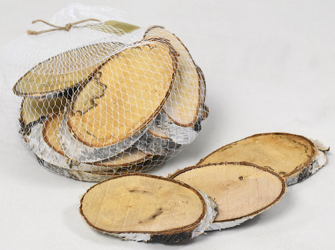 Birch Slices 12-14cm, 15 pieces