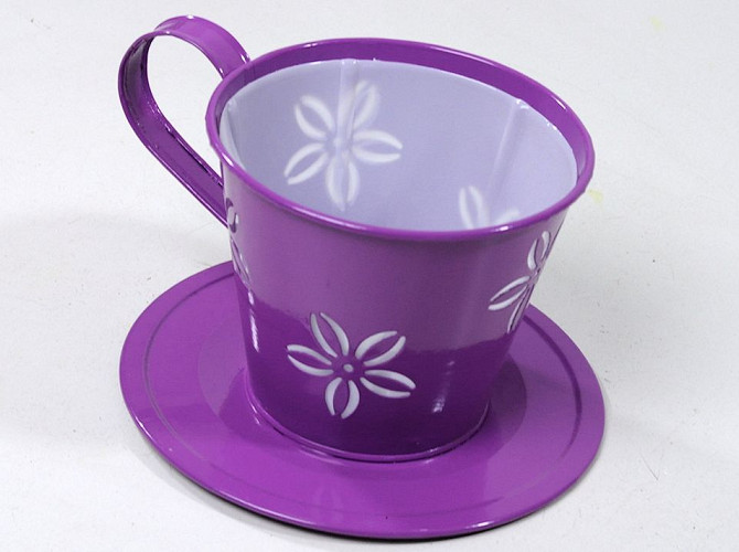 Cup and Saucer D16cm purple