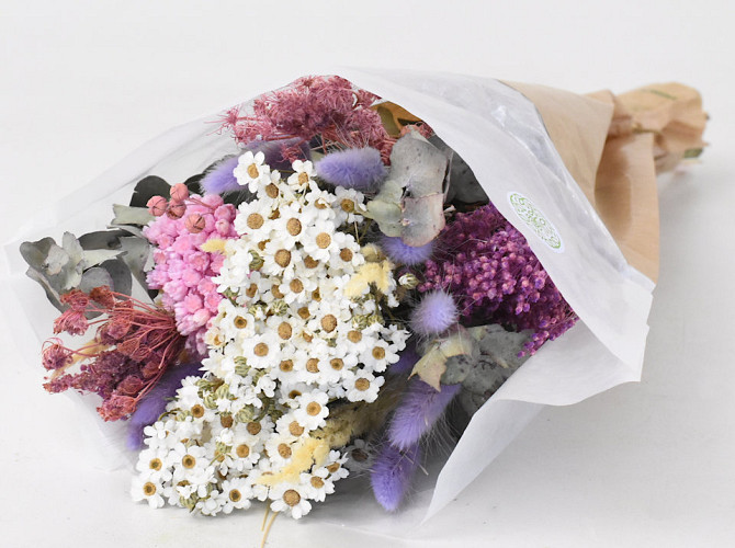 Bouquet de Fleurs Séchées Violet 50cm