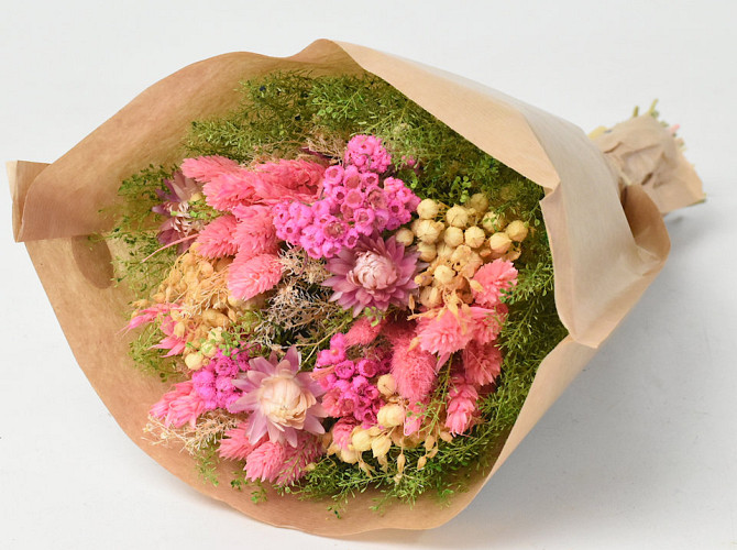 Trockenblumenstrauß Rosa 40cm