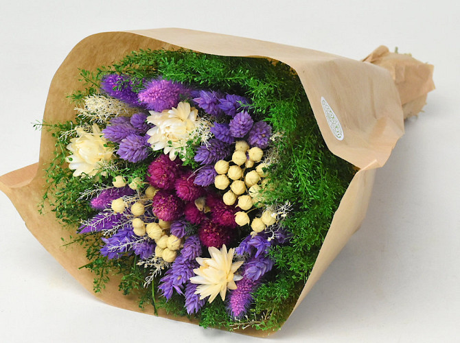 Bouquet de Fleurs Séchées Violet 40cm