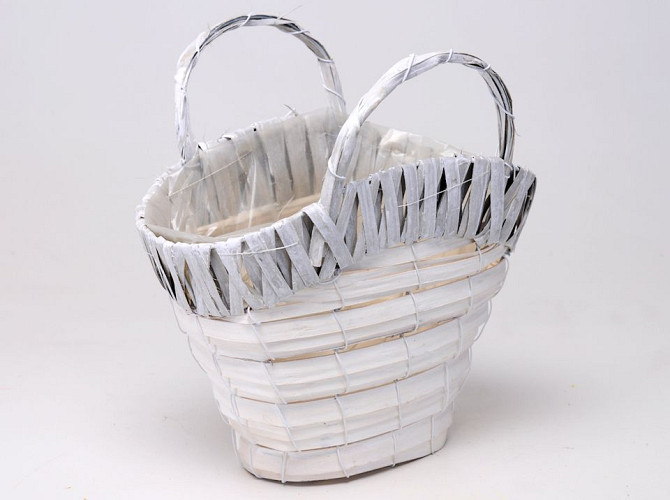 Bag Basket grey/white H22cm