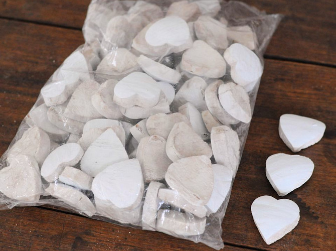 Coco Heart White 5cm 100pcs