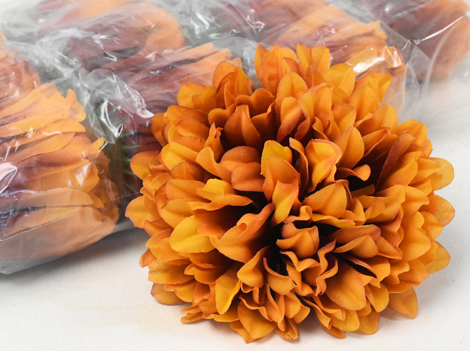 Chrysantheme Orange/Braun D15cm