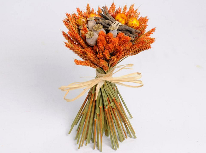 Bouquet Séchée d10cm orange