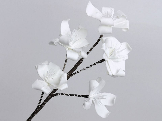 Schaumstoff Blüte Weiß, D 13cm