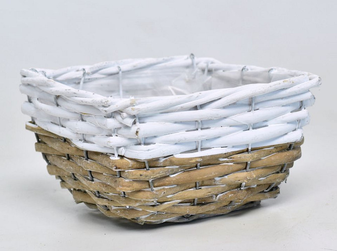 Basket B17cm Grey/White