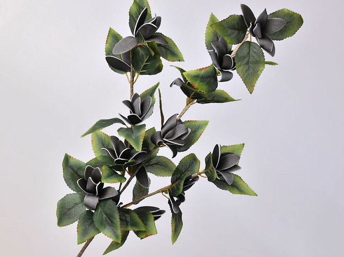 Blüte Schaumstoff Anthrazit, D 9cm