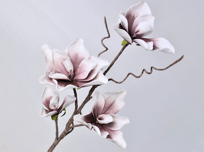 Fleurs en mousse Blanc/Lila 70cm 