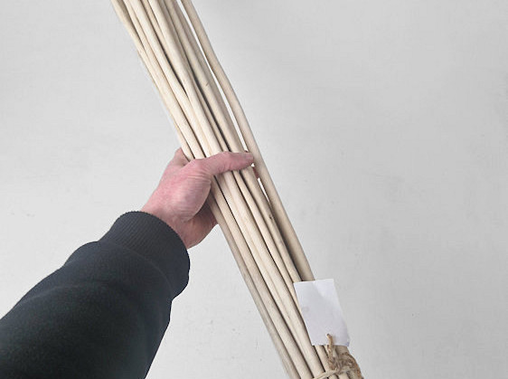 Jute Stick Gebleicht 1m 25pcs