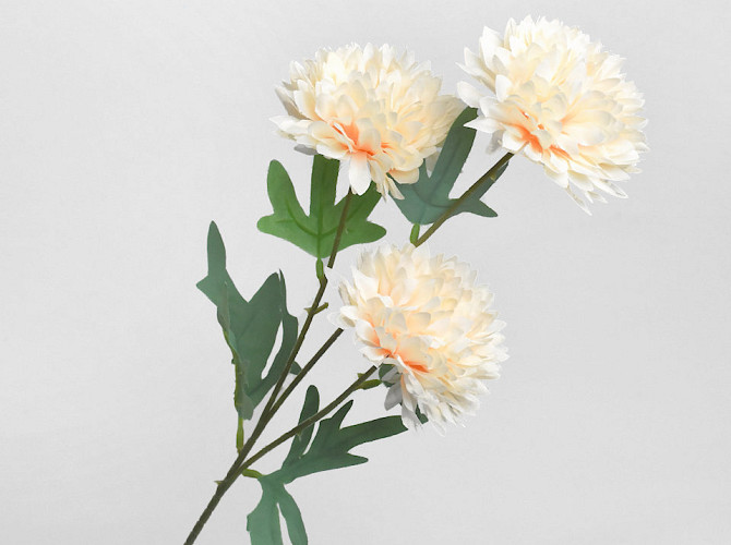 Artificial Chrysanthemum Light Peach 66cm 
