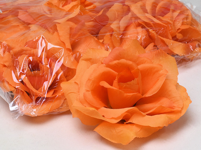 Artificial Rose Orange D10cm
