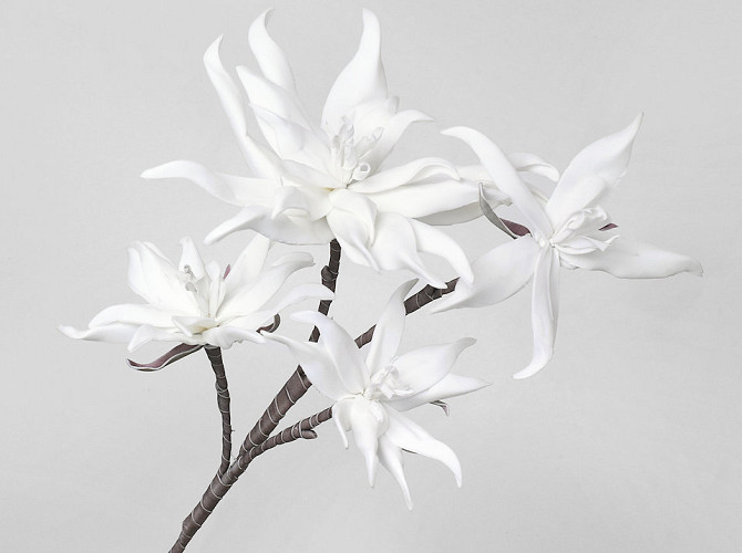 Blüte Schaumstoff Weiss 85cm 
