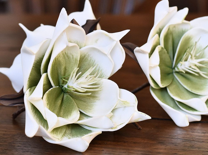 Blume Schaumstoff Grün, D 16cm