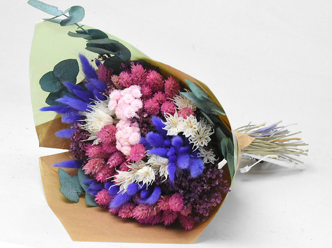 Dried Flower Bouquet Purple 40cm