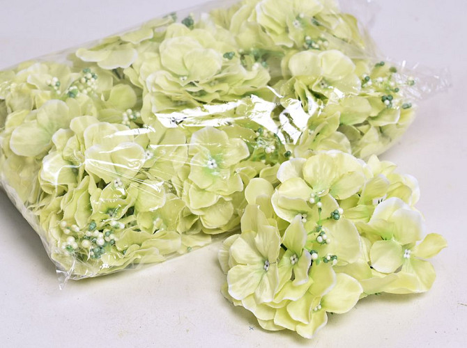 Hydrangea Head D14cm Green