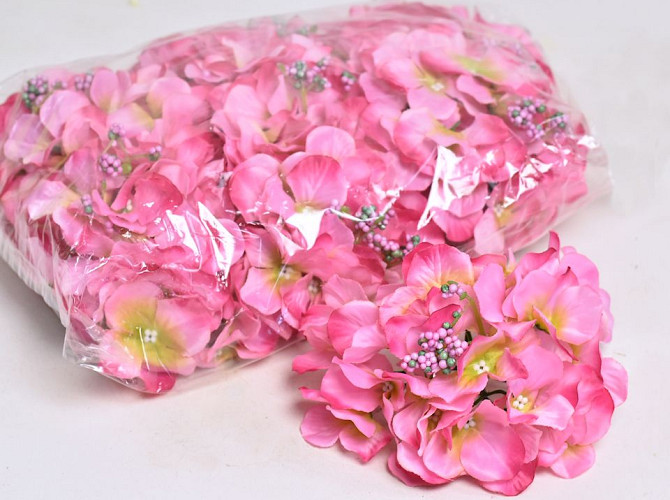 Hydrangea Head D14cm Pink