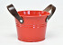 Eimer Zink Ledergriff H14cm Rot