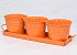 Pflanzer 3St. H11cm Orange