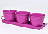 Bakje 3st. H11cm Fuchsia