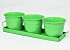 Planter 3pcs H11cm Green