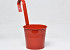 Hanging Planter Zinc H11/H29cm Red