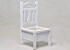 Wooden Chair Planter White H32cm