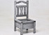 Wooden Chair Planter Grey H32cm