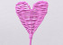 Herz 8cm auf 50cm Stiel rosa