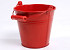 Zinc bucket H12cm red