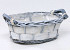 Basket 2-tone L26cm grey/white