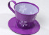 Cup and Saucer D16cm purple